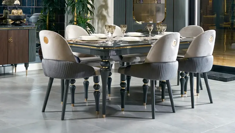 Akron Modern Krem Yemek Odası - 3