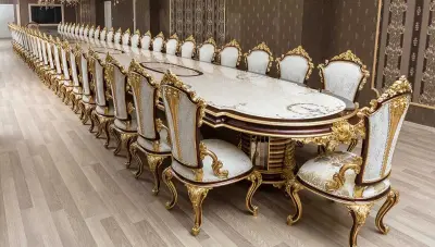 Andorya Ceviz Klasik Toplantı Masası - 2