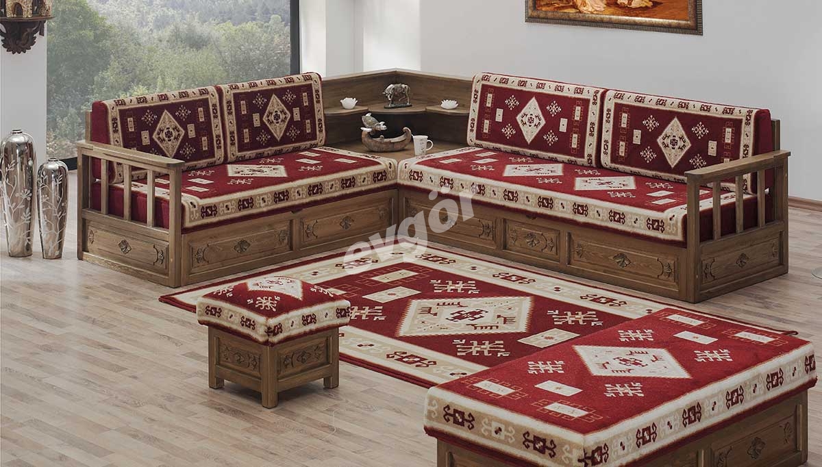 Antep Carved Wooden Oriental Ensemble de coin - 1