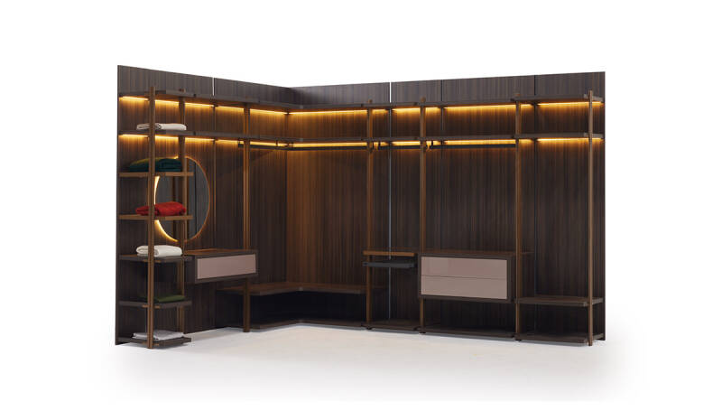 Armoire d'Angle Ouverte Moderne Parina - 3