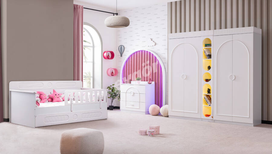 Ayda Chambre D'enfants Blanche - 1