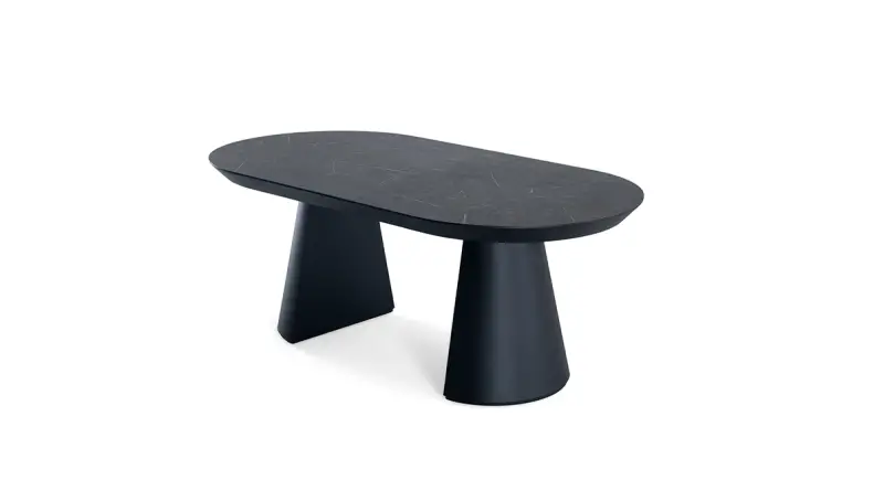 Table Ovale Extensible en Surface Pierre Barlas