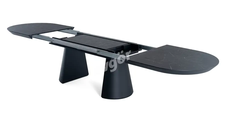 Table Ovale Extensible en Surface Pierre Barlas - 4