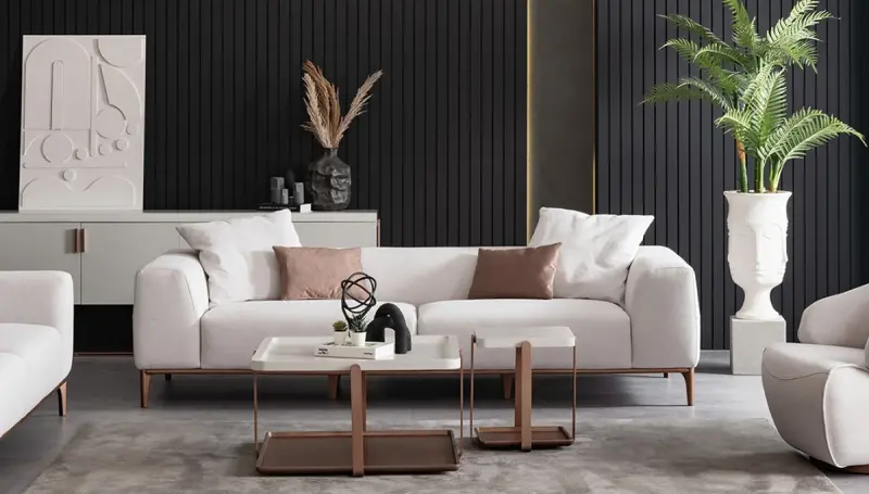 Barok Modern Dörtlü Koltuk