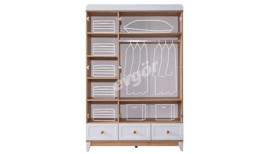 Beril Chambre D'enfants Oak - 4