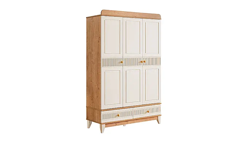 Armoire 3 Portes en Chêne Bernas