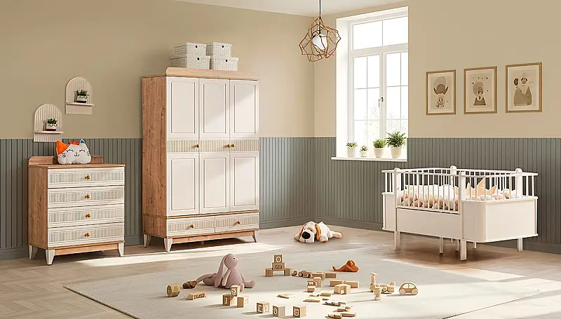 Chambre Bébé en Chêne Bernas