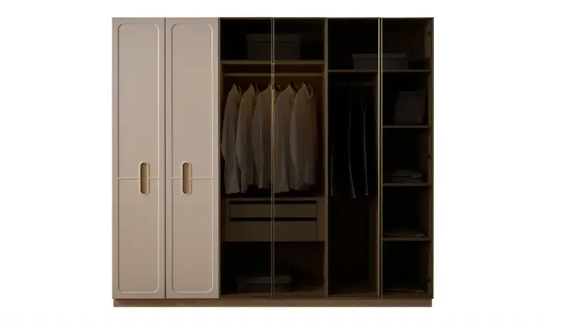 Beste Armoire moderne (4 portes peintes + 2 portes vitrées)