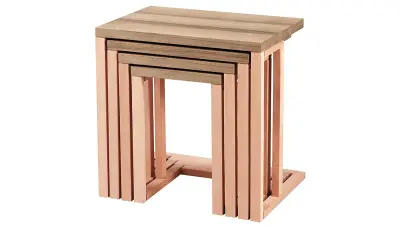 Cantalia 4 Walnut C Table basse gigogne