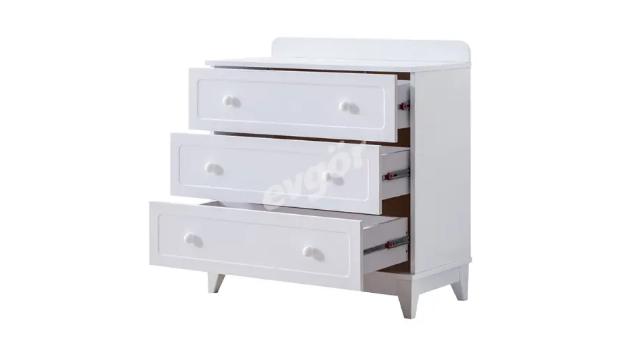 Beril Chambre D'enfant Blanche Avec Moustiquaire - 2