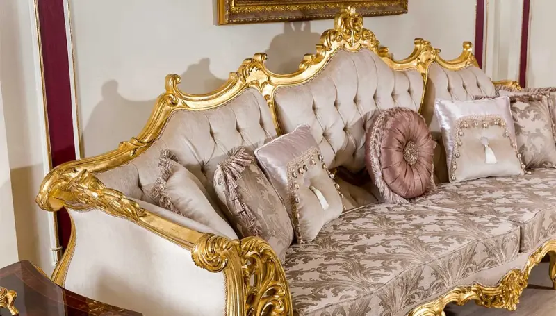 Cihangir Ceviz Klasik Üçlü Koltuk - 2