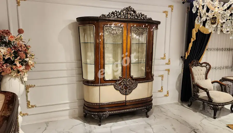 Eftelya Vitrine Classique En Noyer - 1