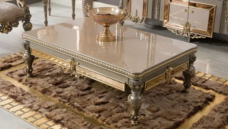 Emirgan Table Basse Grise Avant-gardiste - 1