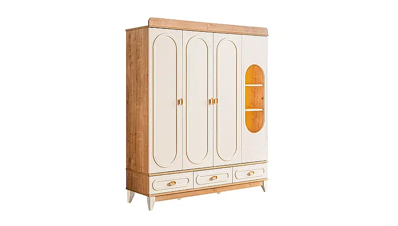 Armoire 4 Portes en Chêne Esila