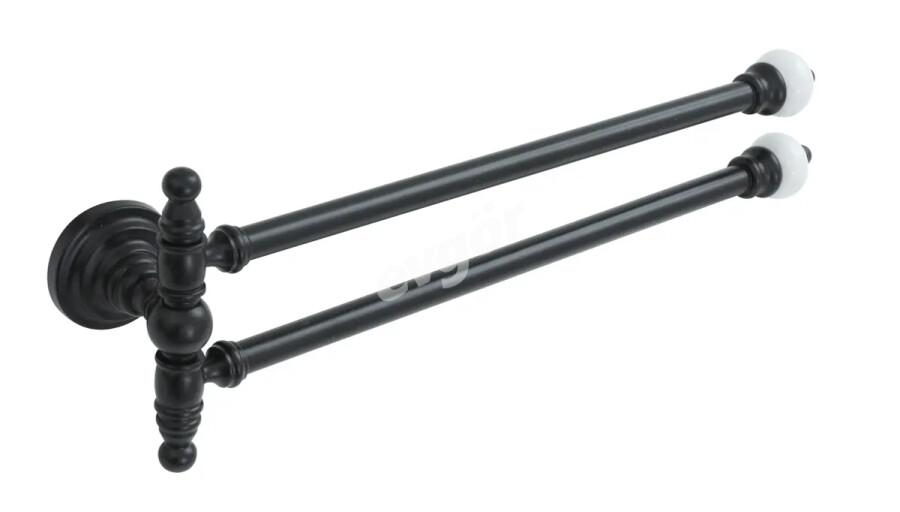 Fantasia Mat Siyah İkili Köşesiz Havlu Bar