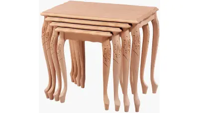 Farin New Lukens Carved Table basse gigogne