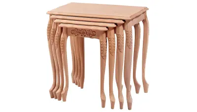 Farin High Kaba Carved Table basse gigogne