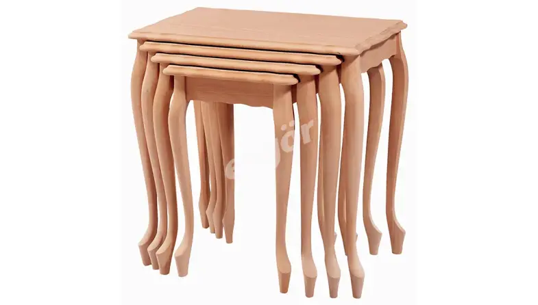 Farin High Lukens Uncarved Table basse gigogne - 1