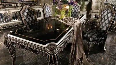 Fethiye Siyah Klasik Yemek Odası - 4