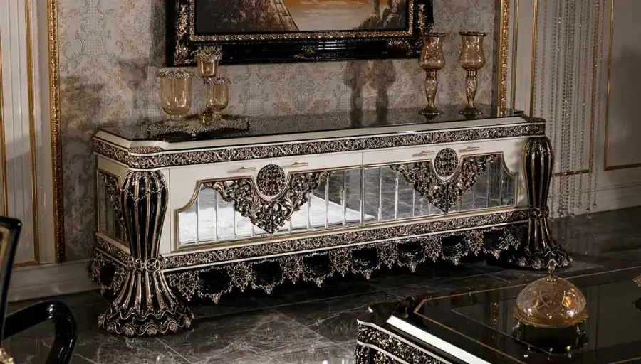 Fethiye Siyah Klasik Yemek Odası - 6