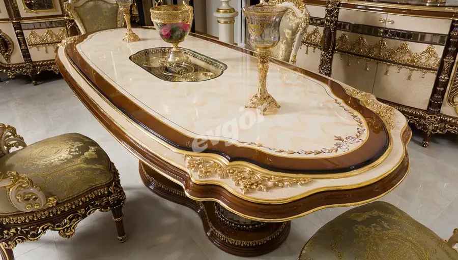 Firuze Klasik Yemek Masası - 2