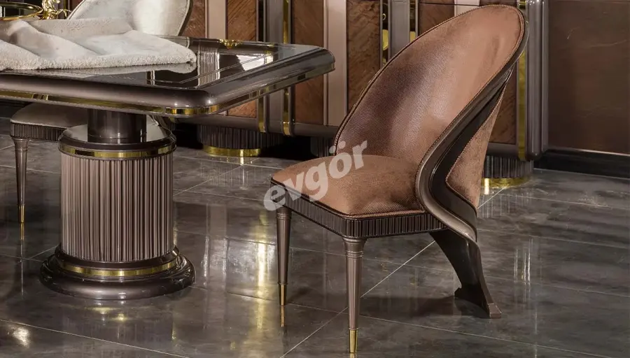 Floransa Lüks Kahverengi Sandalye - 1