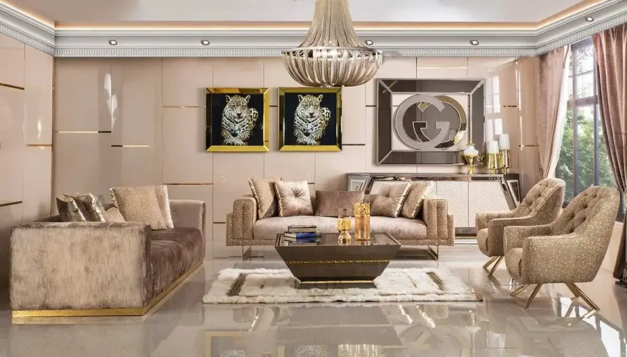 Gudnes Ensemble de canapé en métal - 1