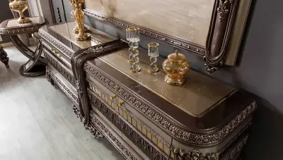 Hanzade Krem Klasik TV Ünitesi - 3