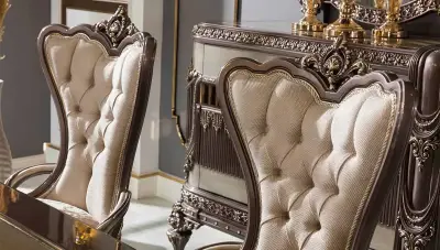 Hanzade Krem Klasik Yemek Odası - 4