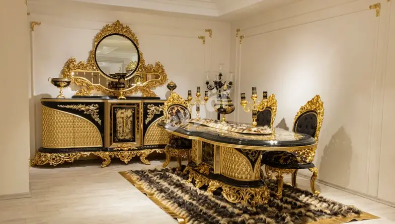 Hazar Siyah Klasik Yemek Odası - 1