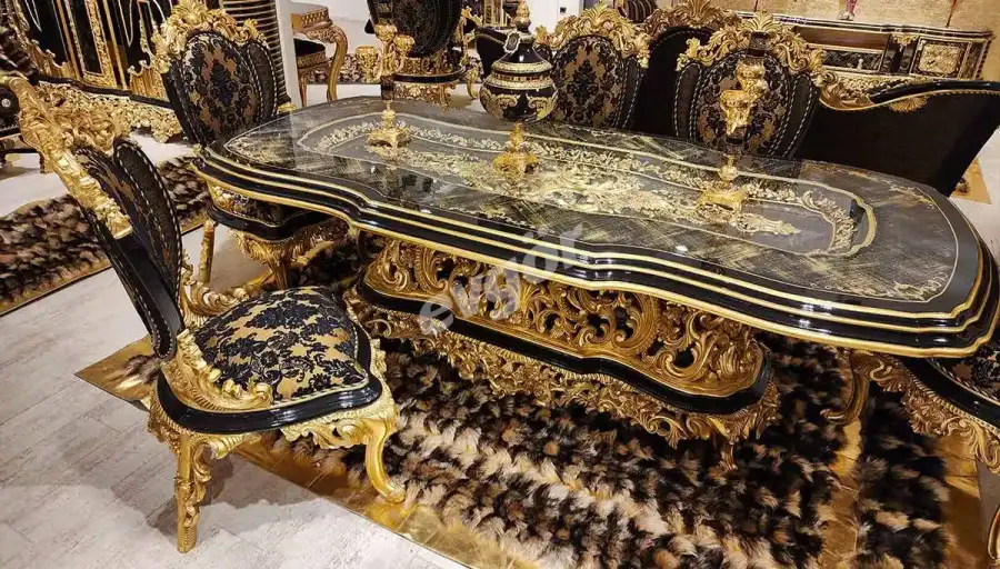 Kamelya Siyah Klasik Sandalye - 1