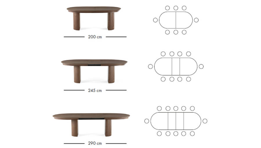 Table Ovale Extensible Kimono - 6