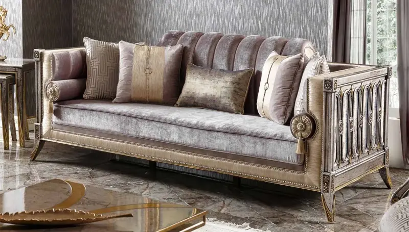 Kosova Avangarde Aynalı Üçlü Koltuk