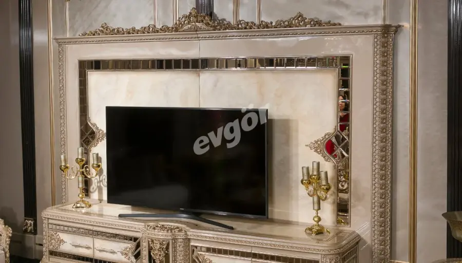 Laleli Krem Klasik TV Ünitesi - 3