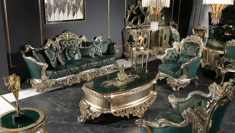 Lapseki Yeşil Klasik Koltuk Takımı - 1