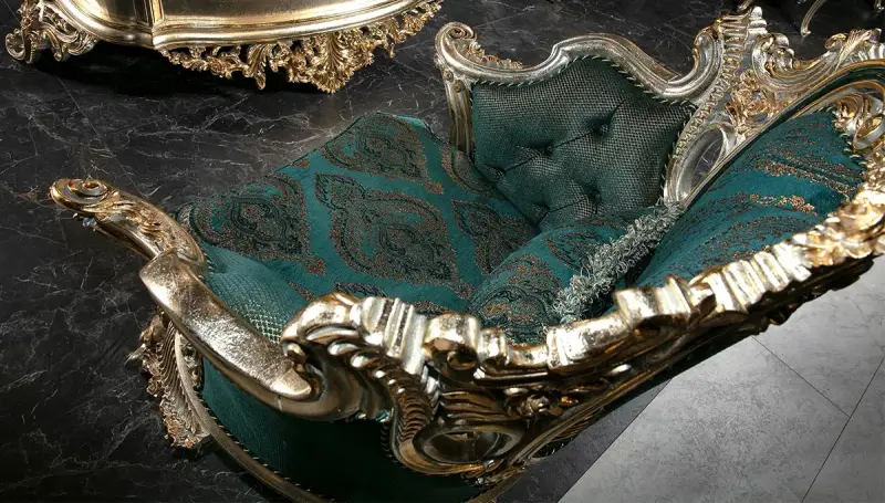 Lapseki Yeşil Klasik Koltuk Takımı - 6