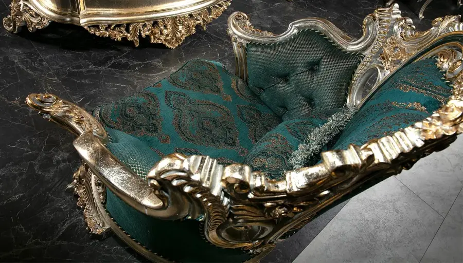 Lapseki Yeşil Klasik Koltuk Takımı - 6