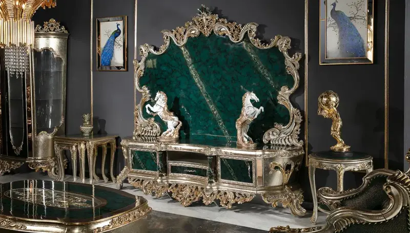 Lapseki Yeşil Klasik Koltuk Takımı - 7