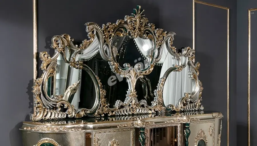 Lapseki Yeşil Klasik Konsol Aynası - 1