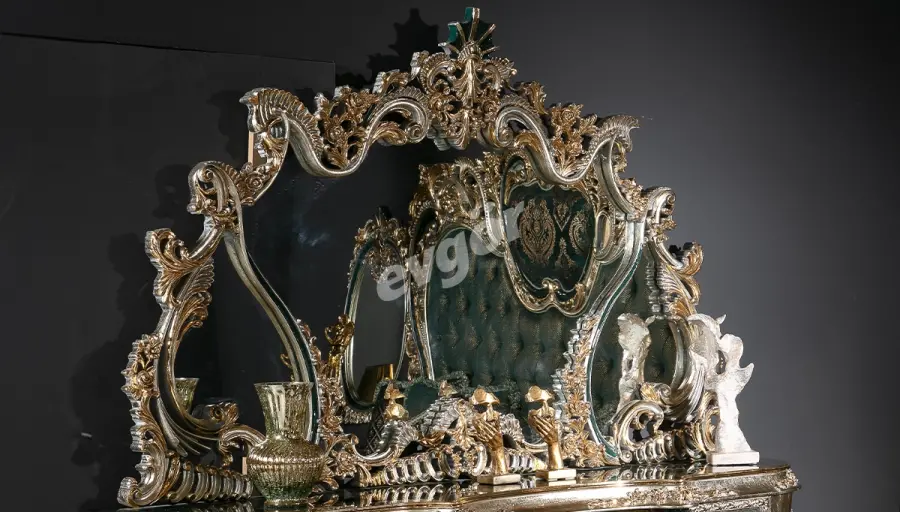 Lapseki Yeşil Klasik Şifonyer Aynası - 1