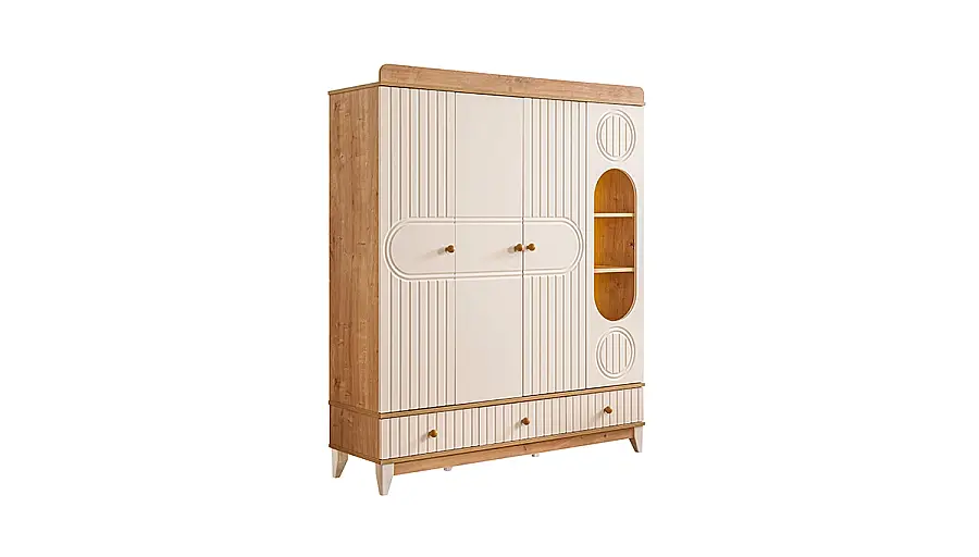 Armoire 4 Portes Layla Chêne - 1