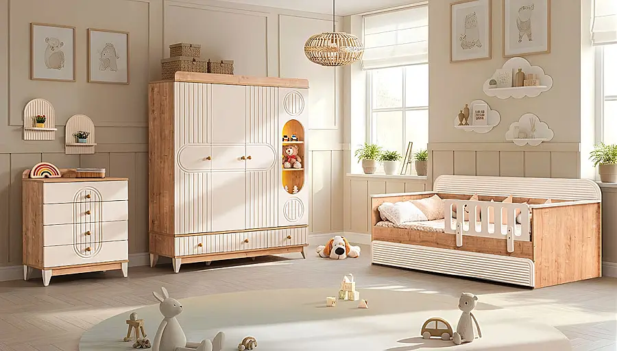 Chambre Enfant Montessori Layla Chêne - 1