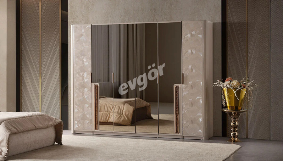 Letonya Modern 6 Kapaklı Dolap