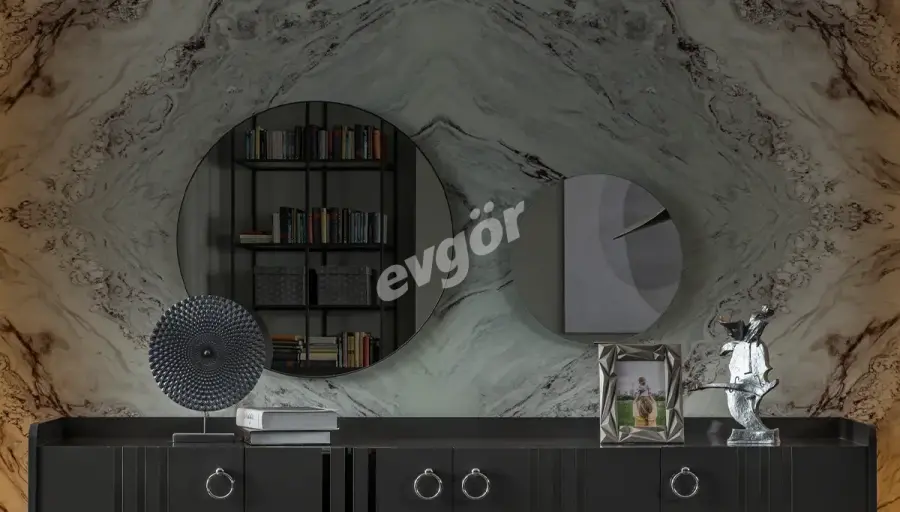 Livada Antrasit Modern Konsol Aynası - 1