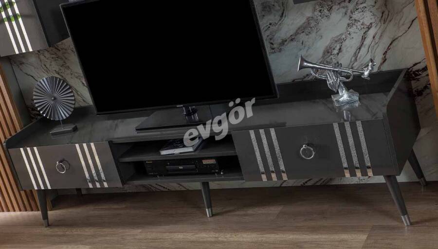 Livada Antrasit Modern TV Sehpası - 1