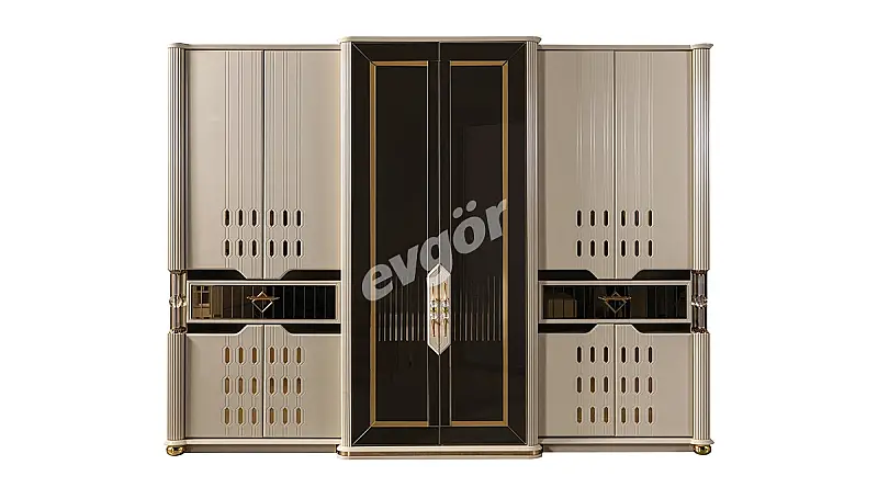 Chambre à Coucher Luxe Lostar Crème - 7