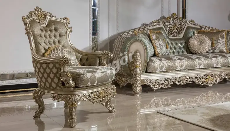 Madalyon Yeşil Klasik Berjer - 1