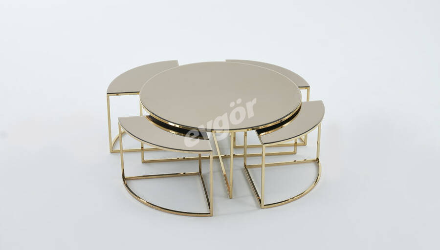 Madleno Lüks Gold Orta Sehpa - 1