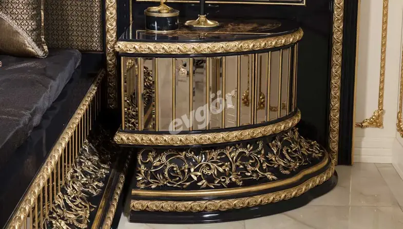 Mahaçkale Siyah Klasik Yatak Odası - 4