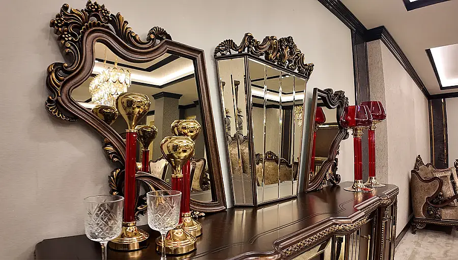 Miroir de Buffet Avant-Garde Noyer Aledo - 1